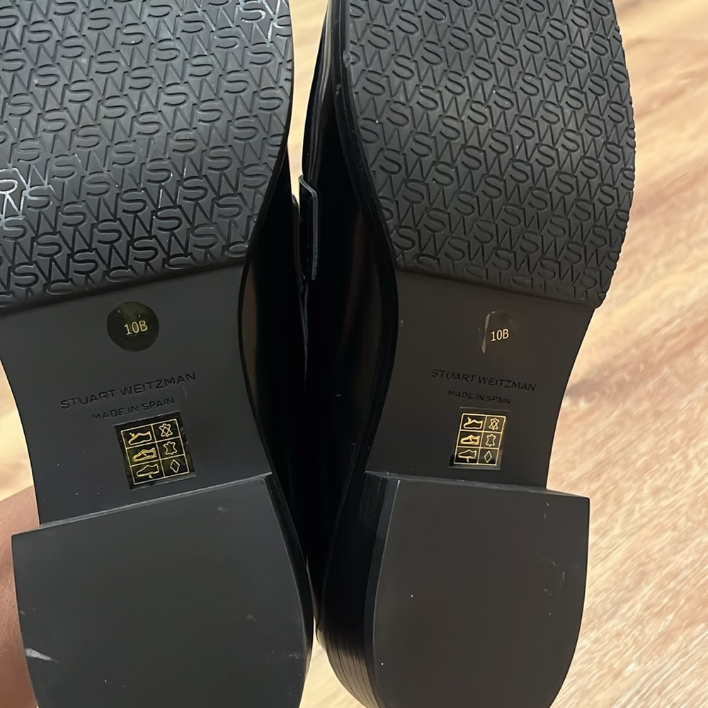 Stuart Weitzman Black and White Women's Loafers - Picture 5 of 8